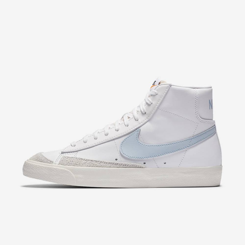 Basket Montante Nike Blazer Mid '77 Vintage Blanche 6130-294 White/Sail/Celestine Blue Homme | TWP-54884748